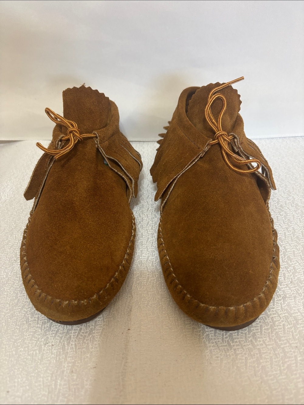 Taos Classic Fringe Moccasins Sz 9 Boho Festival Western Suede women